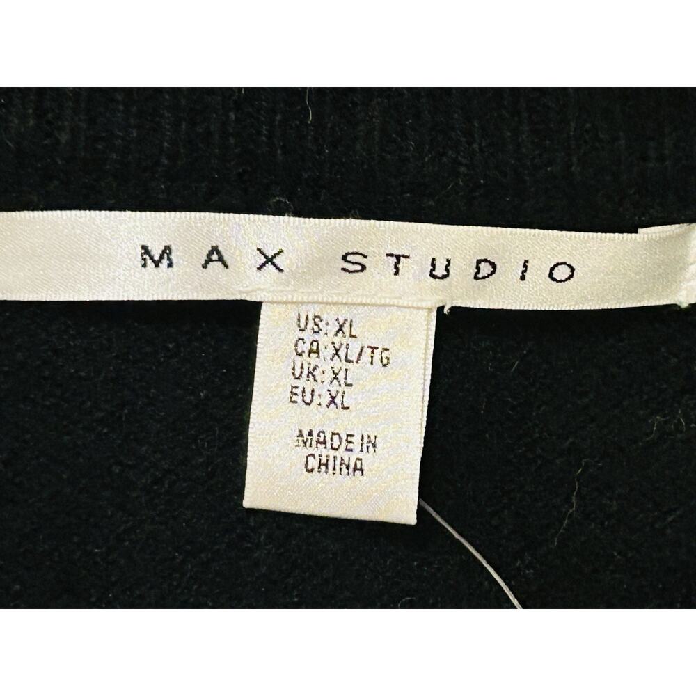NWT Max Studio Luxury Yarn Black Sweater Women's size XL - Picture 3 of 5